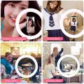 26CM Selfie LED Ring Light 7 Feet Tripod Stand & Mobile Phone Holder 26 CM ring light with Best Quality 7ft Aluminum tripod Stand for videos Photography Tiktok Light youtube Light 26cm Ringlight 7feet Tripod Stand  - Photography Kit JM Jadoon. 