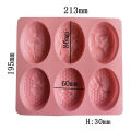 New Healthy Materials Honey Bee Silicone Soap Mold 6 Cavities Handmade Molds Soap Making Oval 3D Forms DIY Craft Soap Mold. 