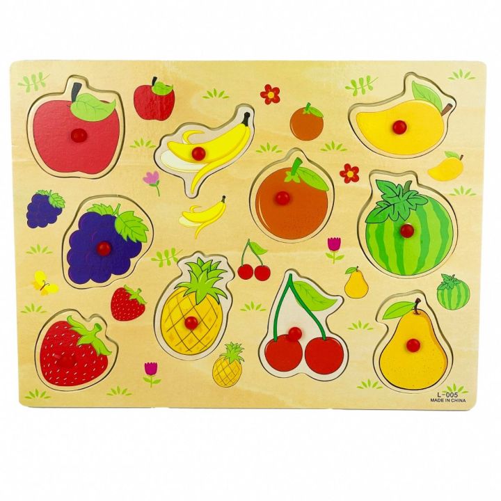 Wooden Puzzle - Puzzles For Kids - Fruit Toys For Kids - Wooden Puzzles ...
