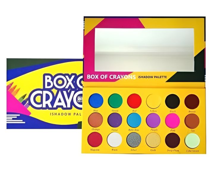 Beauty Compact Crayon Case Eyeshadow Palette - 18-Color Eye Retouching, Brightening, Waterproof, Long-Lasting, Moisturizing, Light and Thin Pigment Board