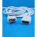 Variety Store - Extension Cable with 2-Pin Male-Female Electric Plug and Socket HQ 40/76 Two Core Wire / Cord for Multipurpose home uses. 