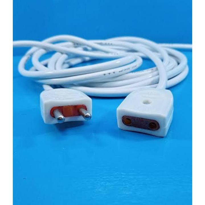 Variety Store - Extension Cable with 2-Pin Male-Female Electric Plug and Socket HQ 40/76 Two Core Wire / Cord for Multipurpose home uses