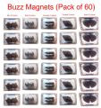 Buzz Magnets Pack of 60 Magnet Pieces Singing Buzzing Rattle Snake Magnet Toys Magnetic Toys for Everyone. 