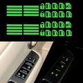 Car sticker Car window switch Luminous sticker /Door Handle Button Switch Button Sticker /Night Safety Fluorescent Decals Glow in Dark Accessories for Car Window Door. 