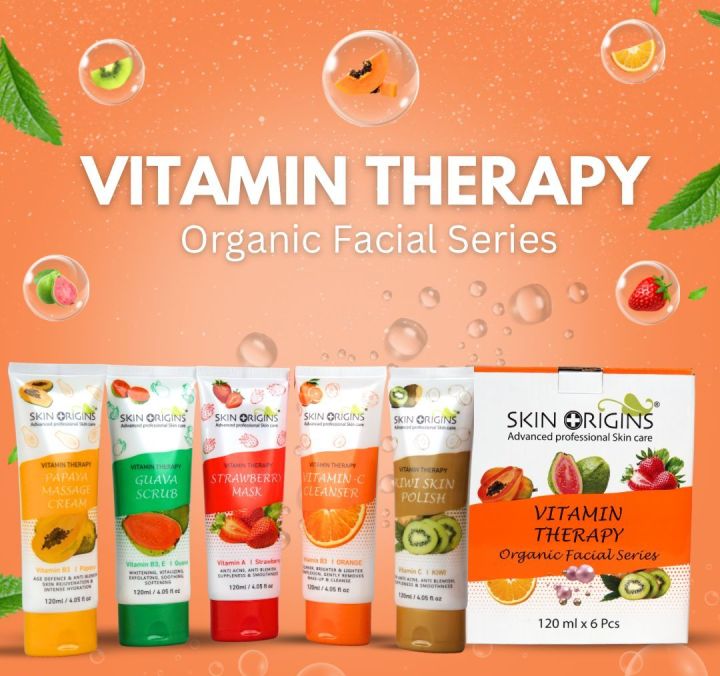 Skin Origins Vitamin Therapy Organic Fruit Facial Kit - 120ml x 6 pcs