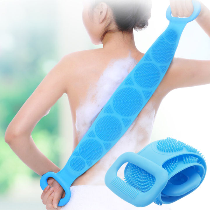 Body%20Wash%20Silicone%20150g%2062%20x%2011cm%20Body%20Scrubber%20Belt%20Double%20Side%20Shower%20Belt%20Silicone%20Bath%20Body%20Brush%20A%20One%20Back%20Cleaning%20Exfoliating%20Body%20Scrubber%20Bath%20Shower%20Towel%20Silicone%20Body%20Wash%20Scrubber%20Belt%20for%20Men%20and%20Women%20-%20Image%207