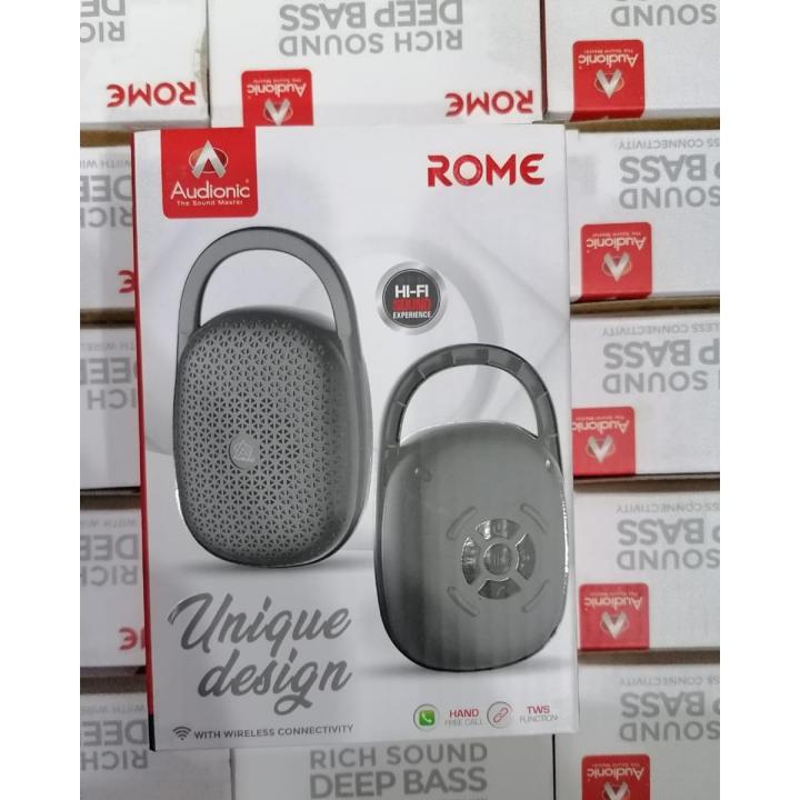 Latest Audionic Rome Mobile Portable Bluetooth Speaker | Unique Design | High Quality Audio | TWS Function | Wireless Connectivity | Rechargeable battery | Rich sound | Deep Bass | Bluetooth Speaker