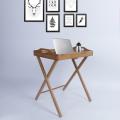 Foldable Single Shelf Beach Wood Table Tray Coffee Table Study Table Laptop Table Dining Table. 