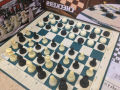 Draughts and checkers 2 in 1 board game-2in1 Draughts & Checkers Board Game Heavy Laminated Board Draughts And Chess Board Game. 