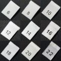100PCS Clothes Size Labels Folded Cloth Labels General Woven Size Mark Practical Clothing Size Labels for Store Home Use White. 