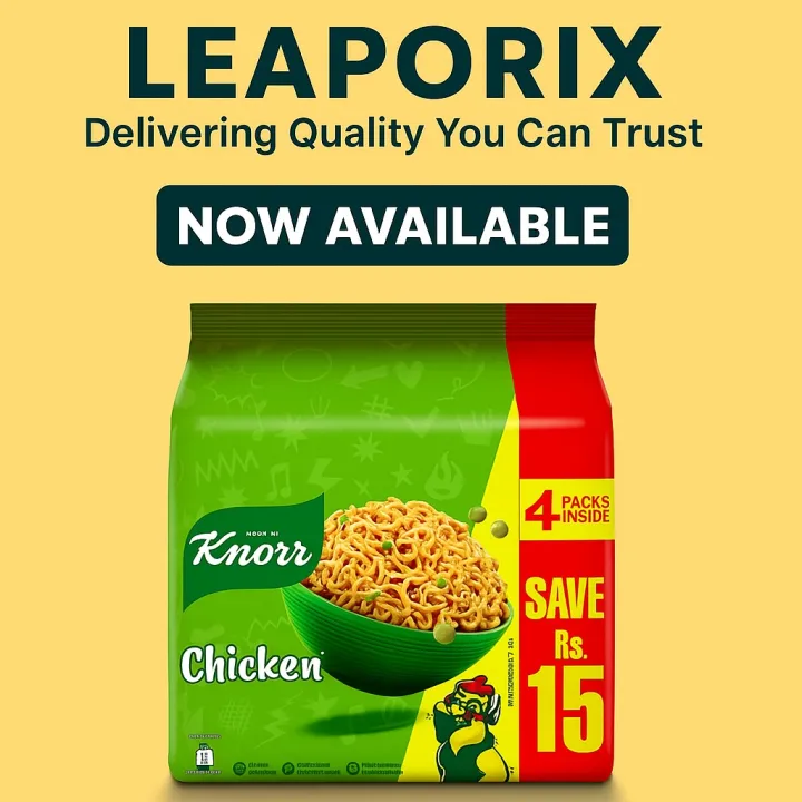 4️⃣ LEAPORIX MALL Instant Chicken Taste Noodles Pack of 4 | Quick Meal ...