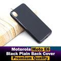 Motorola Moto E6 Back Cover Soft Plain Black Case For Moto E6. 