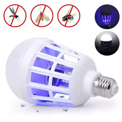 Electric Mosquito Zappers Killer Fly Trap Electronic Light Bulb Lamp