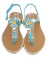 Maya Traders Sea Green Imported Italian Design Fancy Women's Stylish Flat Sandals - Comfortable Party & Casual Wear - C05. 