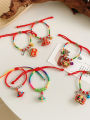 Dragon Boat Festival colorful rope decoration hand-woven bracelet baby finished five-color thread bracelet children's pendant red rope. 