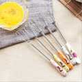 Mini Egg Beater Mixer Stainless Steel with Ceramic Handle Hand Whisk Beater Stir Rod Stirrer Blender Small. 