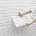 3D Brick Wallpaper - Self Adhesive PE Foam 3D Wallpaper,{2.3 by 2.5feet per sheet} 3D Wall Sticker for Home, Hotel, Bedroom, Living Room & Cafe - Waterproof & Textured Designs 70*77cm. 