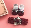 【VisioN Shop】headband+socks baby gift box newborn babies birthday 0-12month baby girl headwear. 