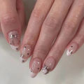 Menggh  PK（WITH GLUE）24pcs false nails（Please check the product details page before placing an order）. 