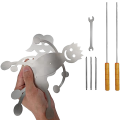 Roasting Stick,Stainless Steel Hot Dog Sticks for Campfire, Funny Fire Pit Tools for Camping,Novelty Barbecue Tools. 