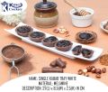 1 Piece Melamine Single Kabab Tray - Serving Tray -  Melamine Material - White & Black. 
