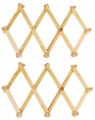 10 Hook Wall Hanger Wooden Expandable Folding Wall Hanger Mug Hat Accordion Rack. 