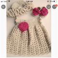 Woolen Baby Frock, Crochet Frock Full Set. 