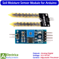 Soil Moisture Sensor Module for Arduino – Hygrometer Detection Probe with LM393 Comparator, Analog & Digital Outputs, Adjustable Threshold, 3.3–5V DC for Auto Irrigation & Smart Gardens by Electrica. 