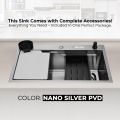 Life Style OBL – Premium Nano PVD Kitchen Sink (Black & Silver) with Accessories. 