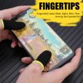 (2 PCS) Pair of Finger Cover Breathable Game Controller Finger Sleeve For PUBG Sweat Proof Non-Scratch Touch Screen Gaming Thumb Gloves Best For Free Fire - Fortnite - Call Of Duty - PUBG Mobile. 