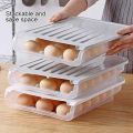 Auto Scrolling Egg Storage Holder, Kitchen Clear Stacked,Plastic Portable Eggs Holder,Eggs Storage Rack,Plastic Space Saver Organizer Container. 