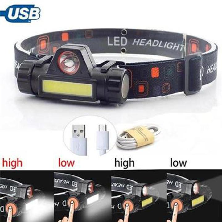 Portable mini High Power LED Headlamp Built-in Battery T6+COB USB Rechargeable Headlight Waterproof Head Torch Head Lamp Super Bright 3 Led Rechargeable Headlamp - Multicolor USB Charging Powerful Flashlight XPE COB LED Flash Light Flashlight