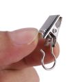 Drapery Rings-200 * Stainless Steel Curtain Clips with Hooks-Silver. 