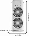 Double-Ended Spray Fan USB Rechargeable 2000mAh Household Small Air Cooler Dual Head 3 Gears Portable Handheld Misting Fan for Travel Makeup Home Office Camping Outdoor. 