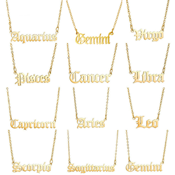 Fashion Non Tarnish 18K Gold Silver Plated Stainless Steel Old English ...