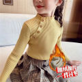 Girls sweater turtleneck pure color knitted sweater autumn children's clothing pure color pullover children's top 2t 3t 4t 8 12. 