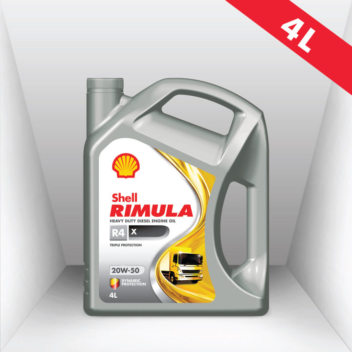 SHELL RIMULA R4X SAE (20W50) 4LITRES HEAVY DUTY DIESEL ENGINE OIL GENUINE