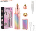 2-in-1 Rechargeable Facial & Eyebrow Hair Trimmer – Painless, Portable, LED Precision Epilator for Women. 