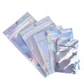 wangxuewen 10Pcs Iridescent Zip lock Pouches Cosmetic Plastic Laser Holographic Zipper Bags. 