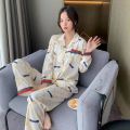 Pack of 2 Couple Night Suit Set, Men and Women Silk Night Dress / Printed Trouser Shirt Soft Material Nighty Set for Both Women and Men - Silky Satin Pajama Sets Button Down Sleepwear Loungewear.(It come in different colors and design, so we may send any). 