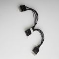 11P 11pin USB Data Extension Cord 1 Female to 2 Male Y Splitter Cable for Lenovo Desktop Computer Mainboard Motherboard USB 10cm. 
