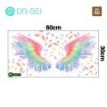 Bathroom Wall Decor Angel Wings Wall Art Decal Vibrant Color Creative Sticker for Home Decor Removable Stylish Wall Sticker for Living Room. 
