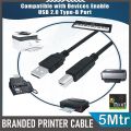 Branded USB 2.0 PRINTER CABLE 5M. 