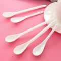 5PCS White Porcelain Egg Spoons Ceramic Spoons Coffee Spoon Dessert Spoon Mocha Dip Serving Spoon. 