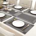 6//8/10 Set Table Mat & Table Runner Set | Heat Resistant, Stain Resistant, Washable PVC Woven Placemats for Dining Table | Table Mat Size 12x18 Inch, Runner Size 12x56 Inch. 