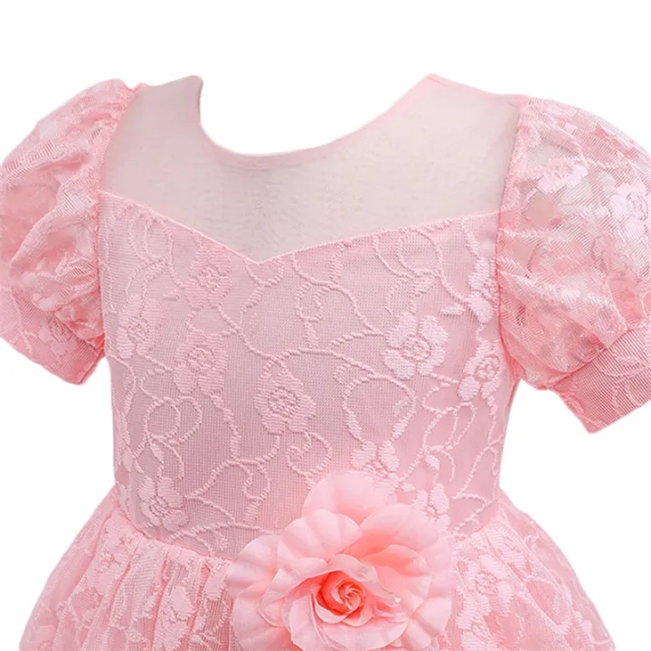 Toddler%20Girls%20Lace%20Princess%20Dress,%20Sleeveless%20Round%20Neck%203D%20Flower%20Formal%20Dress%20Party%20Gown%20-%20Image%204