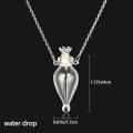 1pc Clear Heart Bottle Essential Oil Pendant Murano Glass Perfume Necklaces Stainless Steel Chain Perfumes Jewelry For Women. 