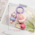 LUCHY WATCHES Cartoon Keychain Cute POPMART Pendant Labubu Ice Cream Bag Decoration Gift. 