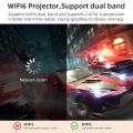 Panda PF03 4K Music Projector IP5X Dustproof Smart Android 200 ANSI Dual WiFi6 Mini Portable Home Cinema Outdoor Party Beamer better than HY300 T6 T7 Projectors. 