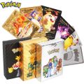 27-110pcs Pokemon Cards Gold Black Sliver Colorful Vmax GX Pikachu Charizard English German French Spanish Collection Card Gifts. 